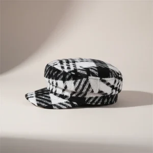Casquette gavroche laine mérinos rayée femme - Vue 2 - casquette gavroche