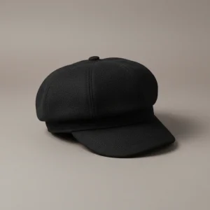 Casquette gavroche laine noire taille unique - Vue 1 - casquette gavroche