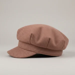 Casquette gavroche laine noisette taille ajustable - Vue 2 - casquette gavroche