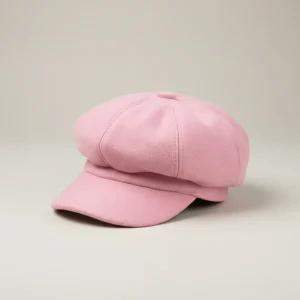 Casquette gavroche laine rose taille unique - Vue 2 - casquette gavroche