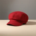 Casquette gavroche laine rouge taille unique - Vue 1 - casquette gavroche