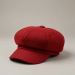 Casquette gavroche laine rouge taille unique - Vue 1 - casquette gavroche