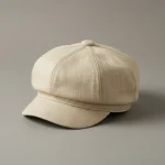 Casquette gavroche lin beige style estival femme - Vue 1 - casquette gavroche