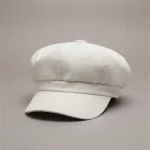 Casquette gavroche lin blanc style vintage - Vue 1 - casquette gavroche