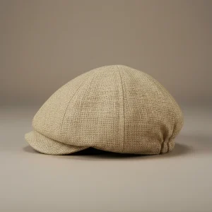 Casquette gavroche lin et coton style vintage - Vue 2 - casquette gavroche