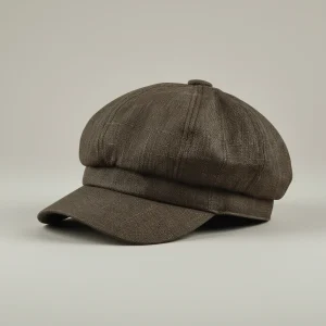 Casquette gavroche lin et coton taille ajustable - Vue 1 - casquette gavroche