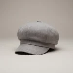 Casquette gavroche lin gris femme ajustable - Vue 1 - casquette gavroche