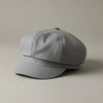 Casquette gavroche lin gris style vintage femme - Vue 1 - casquette gavroche