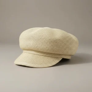 Casquette gavroche paille de papier beige été - Vue 1 - casquette gavroche