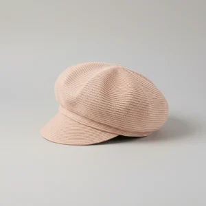 Casquette gavroche paille de papier rose été - Vue 2 - casquette gavroche