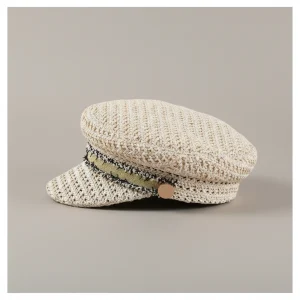 Casquette gavroche paille synthétique femme ajustable - Vue 2 - casquette gavroche
