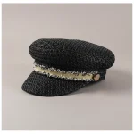 Casquette gavroche paille synthétique femme été - Vue 1 - casquette gavroche