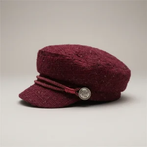 casquette gavroche polyester bordeaux taille unique - Vue 2 - casquette gavroche