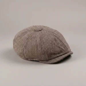 Casquette gavroche polyester chevron style vintage - Vue 1 - casquette gavroche
