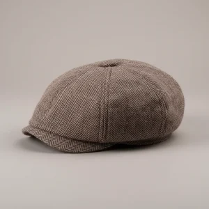 Casquette gavroche polyester chevron style vintage - Vue 2 - casquette gavroche