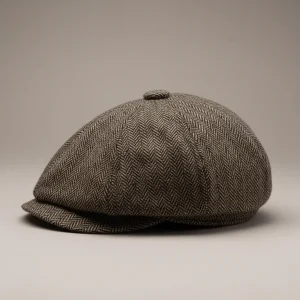 Casquette gavroche polyester effet tweed - Vue 2 - casquette gavroche