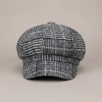 Casquette gavroche polyester motif carreaux - Vue 1 - casquette gavroche