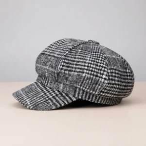 Casquette gavroche polyester motif carreaux - Vue 2 - casquette gavroche