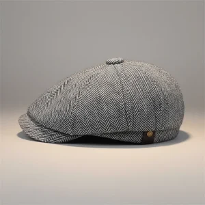 Casquette gavroche polyester motif chevron - Vue 2 - casquette gavroche