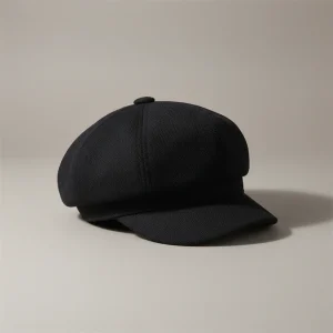 Casquette gavroche polyester noir style raffiné - Vue 1 - casquette gavroche