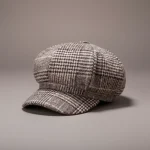Casquette gavroche polyester pied de poule femme - Vue 1 - casquette gavroche