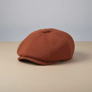 Casquette gavroche polyester rouge brique taille unique - Vue 1 - casquette gavroche