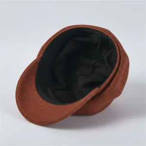 Casquette gavroche polyester rouge brique taille unique - Vue 2 - casquette gavroche