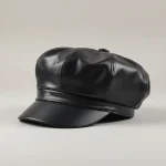 Casquette gavroche simili cuir femme ajustable - Vue 1 - casquette gavroche