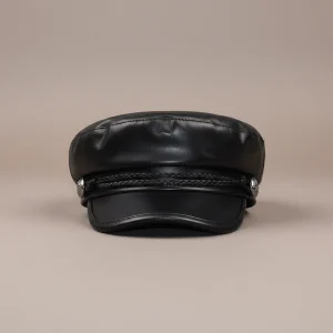 casquette gavroche simili cuir femme élégante - Vue 1 - casquette gavroche