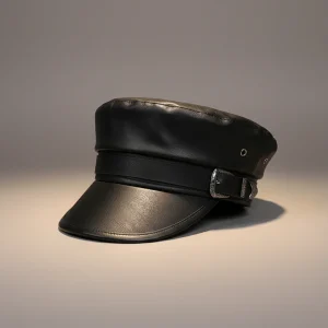 Casquette gavroche simili cuir style marin ajustable - Vue 1 - casquette gavroche