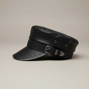 Casquette gavroche simili cuir style marin ajustable - Vue 2 - casquette gavroche