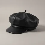 Casquette gavroche simili cuir style moderne - Vue 1 - casquette gavroche