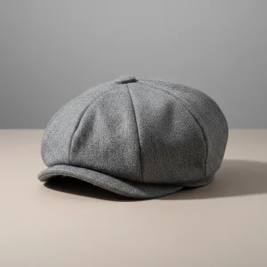 Casquette gavroche tweed gris taille ajustable - Vue 1 - casquette gavroche
