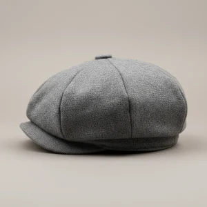 Casquette gavroche tweed gris taille ajustable - Vue 2 - casquette gavroche
