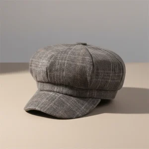 Casquette gavroche tweed gris taille unique - Vue 1 - casquette gavroche