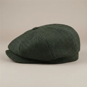 Casquette gavroche tweed homme look moderne - Vue 2 - casquette gavroche