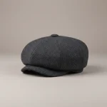 Casquette gavroche tweed homme style chevron - Vue 1 - casquette gavroche