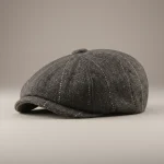 casquette gavroche tweed marron style britannique - Vue 1 - casquette gavroche