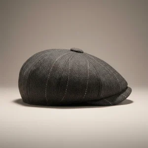 casquette gavroche tweed marron style britannique - Vue 2 - casquette gavroche
