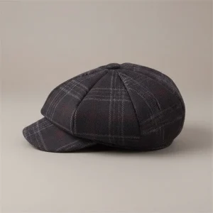 Casquette gavroche tweed noir taille unique - Vue 2 - casquette gavroche