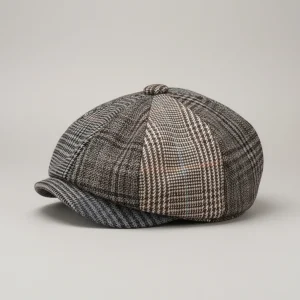 Casquette gavroche tweed patchwork élégant - Vue 2 - casquette gavroche