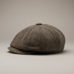 casquette gavroche tweed style vintage homme - Vue 2 - casquette gavroche