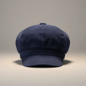 Casquette gavroche velours côtelé bleu marine ajustable - Vue 1 - casquette gavroche