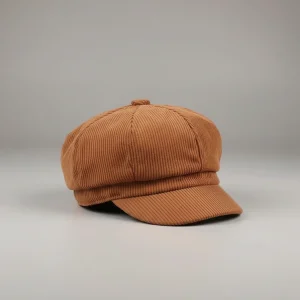 Casquette gavroche velours côtelé femme ajustable - Vue 1 - casquette gavroche