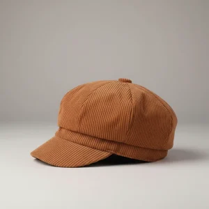 Casquette gavroche velours côtelé femme ajustable - Vue 2 - casquette gavroche