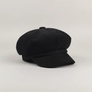 Casquette gavroche velours côtelé femme élégante - Vue 2 - casquette gavroche