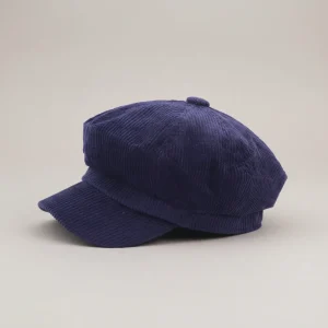 Casquette gavroche velours côtelé femme hiver - Vue 2 - casquette gavroche